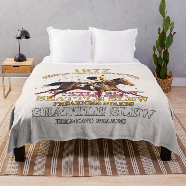 Item preview, 1977 Triple Crown Champion Seattle Slew horse racing design designed and sold by Ginny Luttrell.