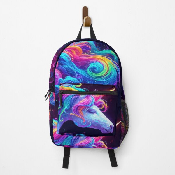 Item preview, Copy of Rainbow Glowing neon unicorn magical creature portrait designed and sold by Dominika Farkašová.