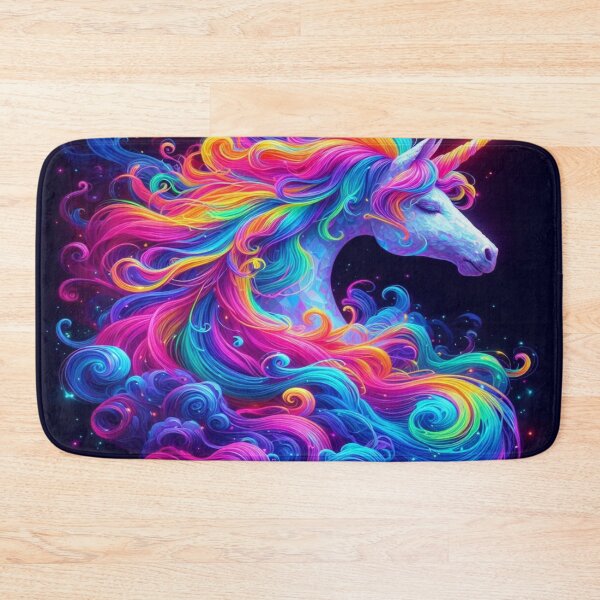 Item preview, Copy of Rainbow Glowing neon unicorn magical creature portrait designed and sold by Dominika Farkašová.