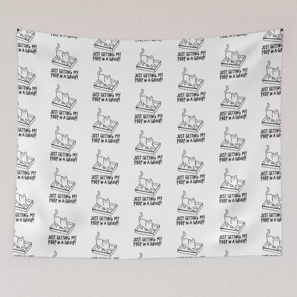 Item preview, Just Getting My Poop In a Group Cute Cat Litter Box Design designed and sold by PurdyThings.