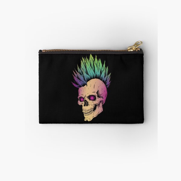 Item preview, Punk Skull with Rainbow Mohawk designed and sold by ArtCraftLab.