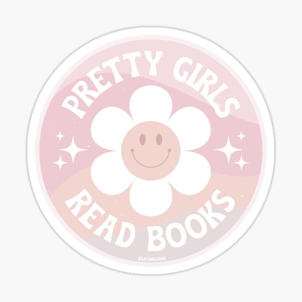 Aperçu de l'œuvre Jolies filles lisent des livres / Rose pastel livresque esthétique pour les lecteurs Kindle Girlie Rétro Groovy Daisy Flowers créée et vendue par Latinoladas.