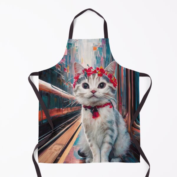 Item preview, Kitten waiting for a train designed and sold by Tajdi.