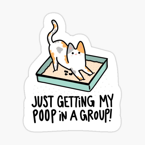 Item preview, Poop In a Group Sticker designed and sold by PurdyThings.
