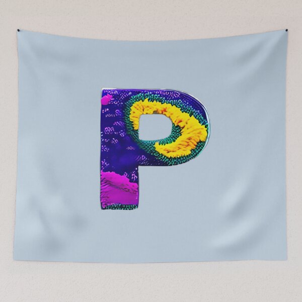 Item preview, letter P, monogram. typography collage. ABC art. gift designed and sold by Minibubb.