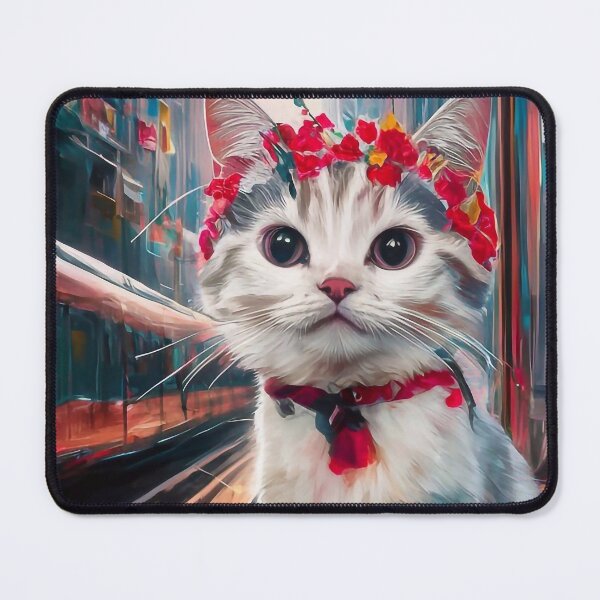 Item preview, Kitten waiting for a train designed and sold by Tajdi.
