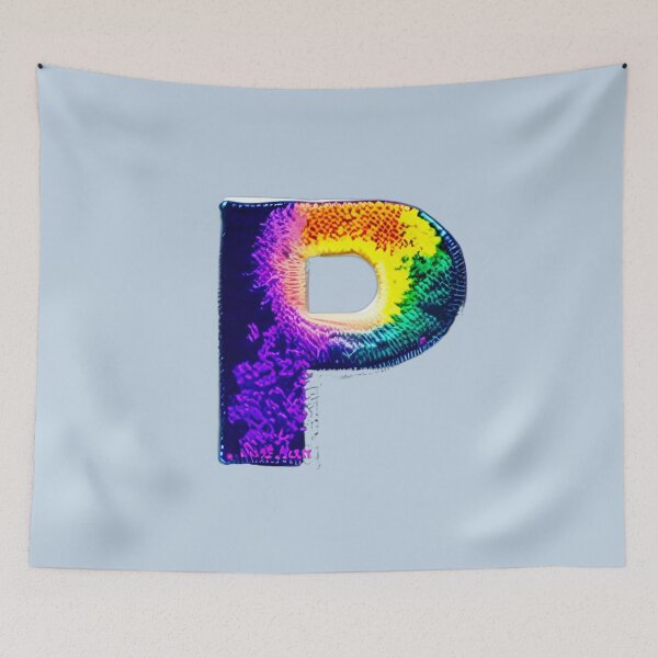Item preview, letter P, monogram. typography collage. ABC art. gift designed and sold by Minibubb.