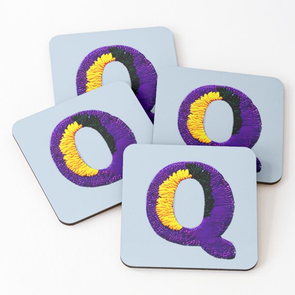 Item preview, letter Q, monogram. typography collage. ABC art. gift designed and sold by Minibubb.