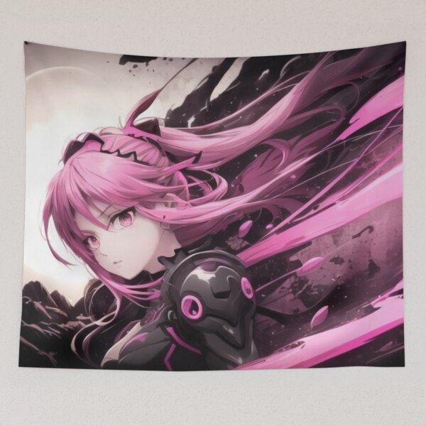 Item preview, Pink anime woman ink art designed and sold by AdultAnime.