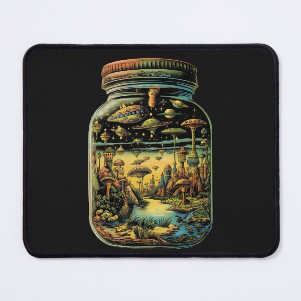 Item preview, Trippy Psychedelic Alien World In A Jar Graphic designed and sold by The Poster Emporium.