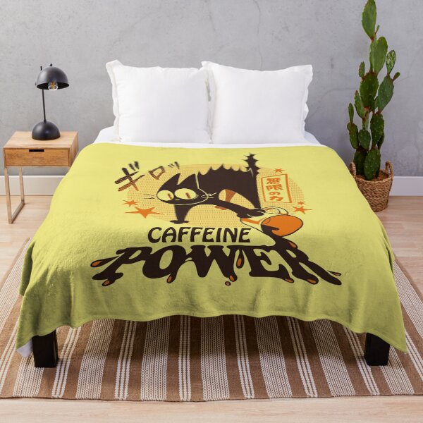 Item preview, Caffeine Power Cat Anime Japanese by Tobe Fonseca designed and sold by Tobe Fonseca®.