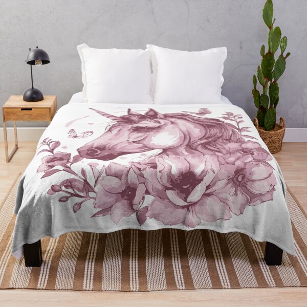 Item preview, Enchanted unicorn amidst vibrant floral beauty designed and sold by Svetlanhcik.