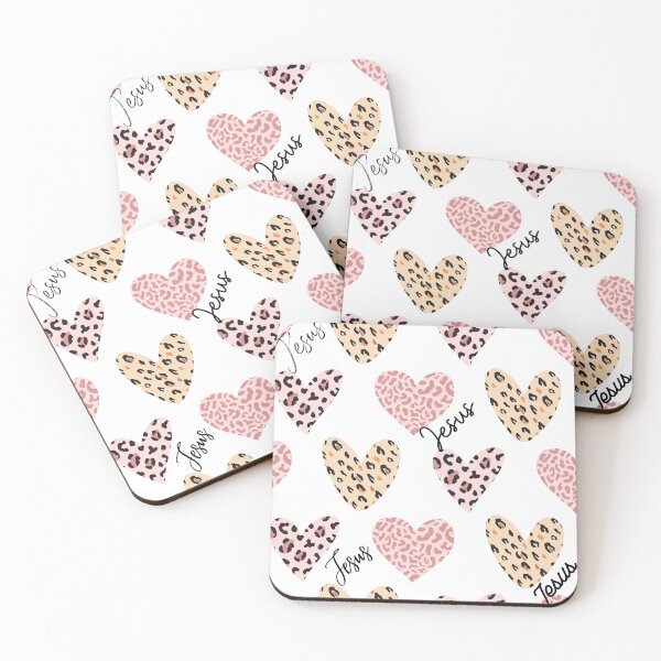 Item preview, Leopard hearts w Jesus no background  designed and sold by AccessoriesareNecessities.