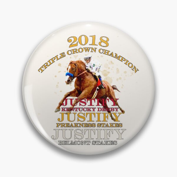 Item preview, 2018 Triple Crown Champion Justify horse racing design designed and sold by Ginny Luttrell.