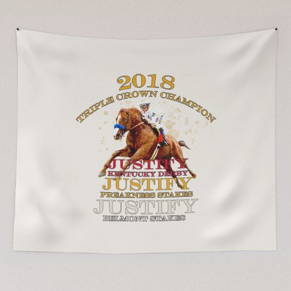 Item preview, 2018 Triple Crown Champion Justify horse racing design designed and sold by Ginny Luttrell.