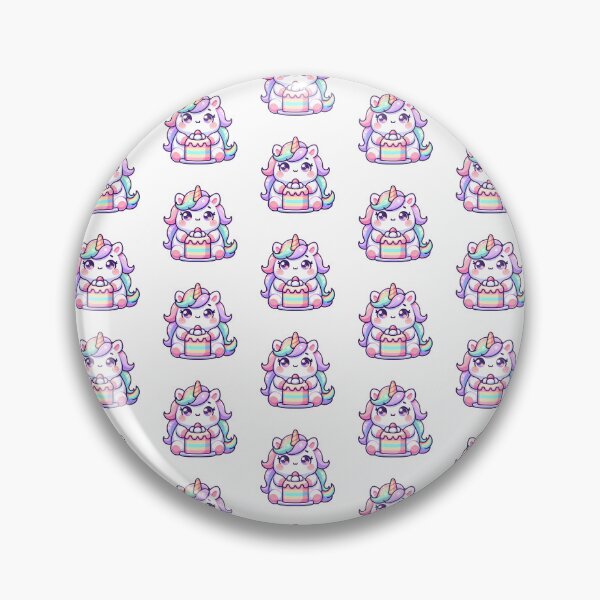 Item preview, Chubby Unicorn Eating Cake designed and sold by PeelZinc.
