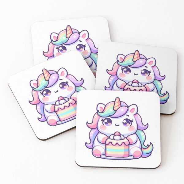 Item preview, Chubby Unicorn Eating Cake designed and sold by PeelZinc.