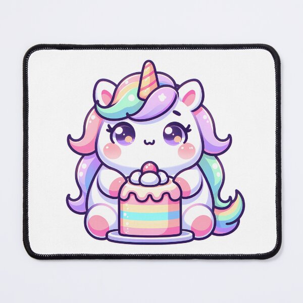 Item preview, Chubby Unicorn Eating Cake designed and sold by PeelZinc.