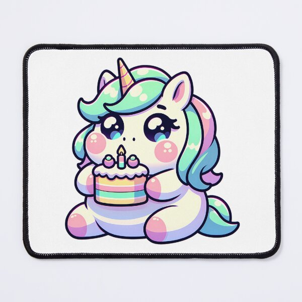 Item preview, Chubby Unicorn Eating Cake designed and sold by PeelZinc.