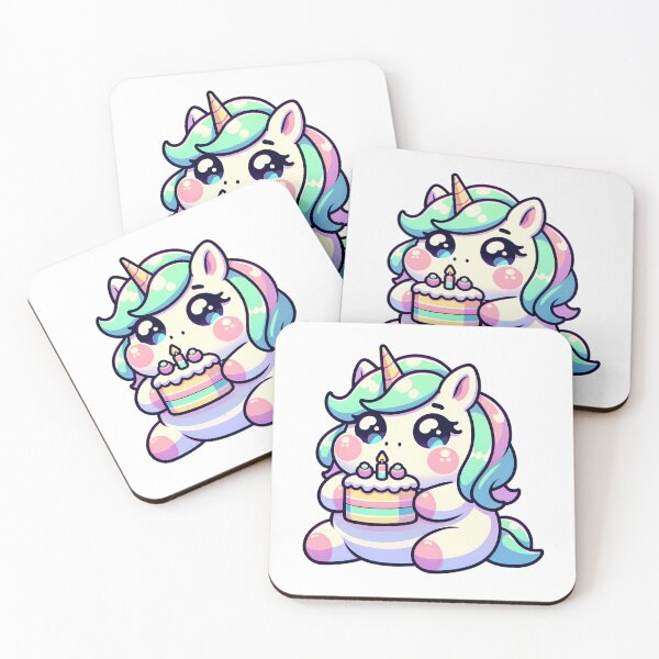 Item preview, Chubby Unicorn Eating Cake designed and sold by PeelZinc.