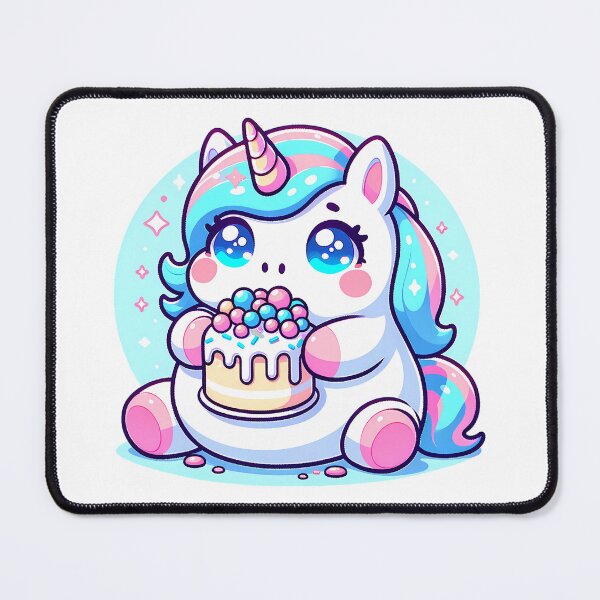Item preview, Chubby Unicorn Eating Cake designed and sold by PeelZinc.