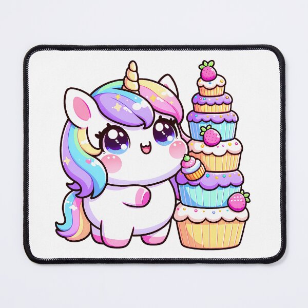 Item preview, Chubby Unicorn Eating Cake designed and sold by PeelZinc.