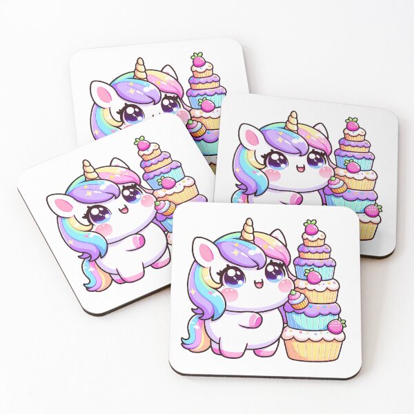 Item preview, Chubby Unicorn Eating Cake designed and sold by PeelZinc.