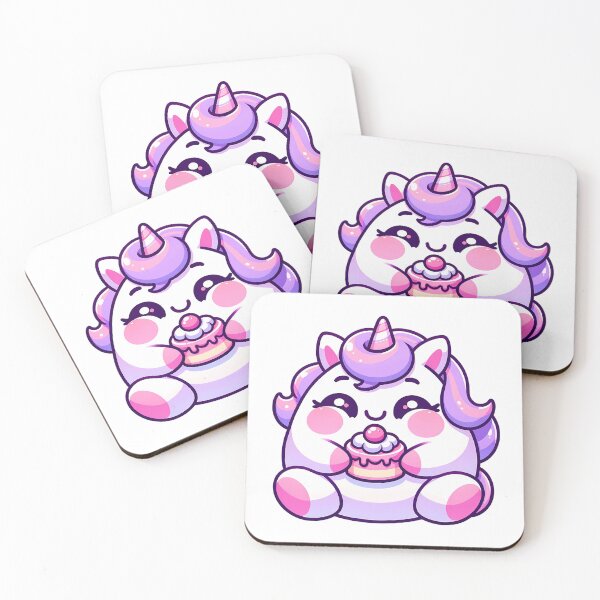 Item preview, Chubby Unicorn Eating Cake designed and sold by PeelZinc.