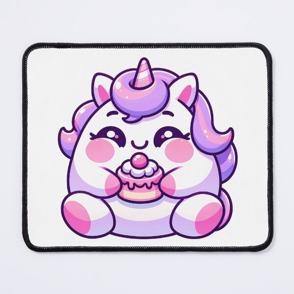 Item preview, Chubby Unicorn Eating Cake designed and sold by PeelZinc.