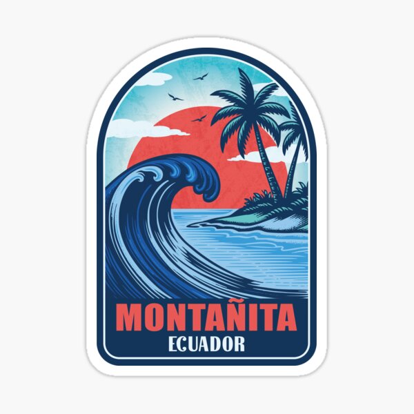Item preview, Montanita Ecuador Vintage Surfing Design designed and sold by CynthiaGraphics.