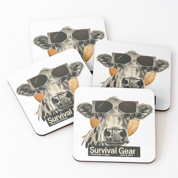 Item preview, Eclipse-Ready Cow: Total Solar Eclipse Gear 2024 designed and sold by David Balzen.