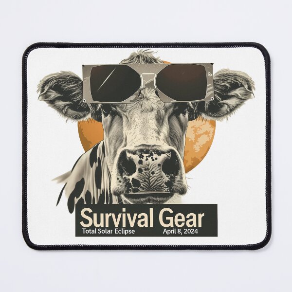 Item preview, Eclipse-Ready Cow: Total Solar Eclipse Gear 2024 designed and sold by David Balzen.
