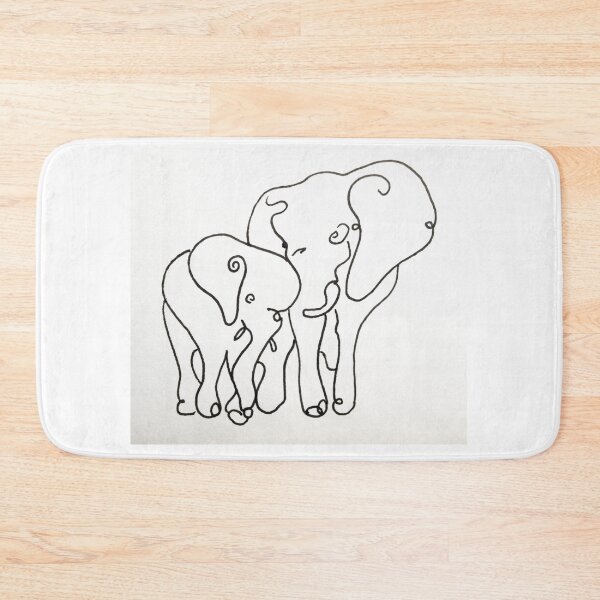 Item preview, Curvy Mama & Baby Elephant designed and sold by Purpleartichoke.