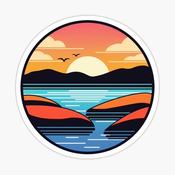 Item preview, Circular Sunset Landscape designed and sold by art-by-soma.