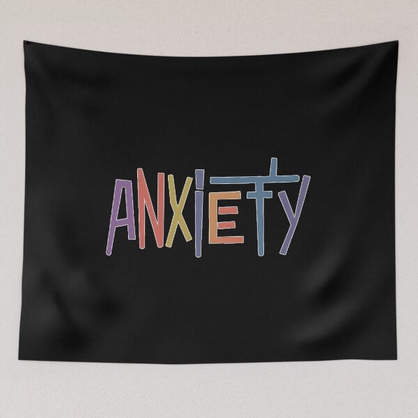 Item preview, Anxiety Typography Design: Cool Font Statement for Mental Health Awareness designed and sold by MillennialVibe.