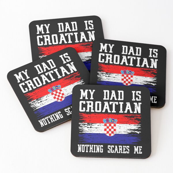 Item preview, My Dad Is Croatian Nothing Scares Me Vintage Croatian Flag designed and sold by Red-Gifts.