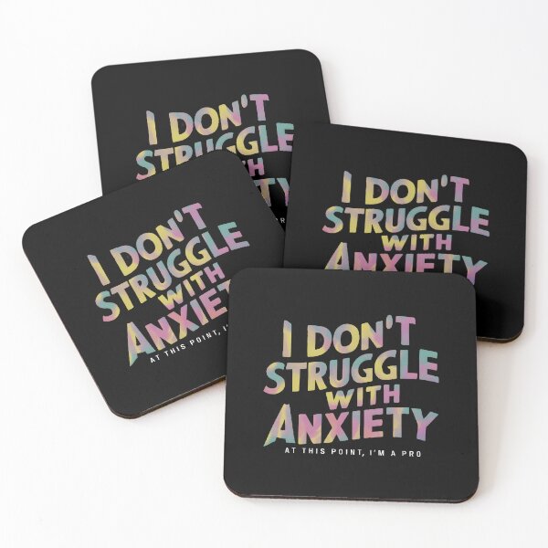 Item preview, Anxiety Pro: Embracing the Struggle Typography Design designed and sold by MillennialVibe.