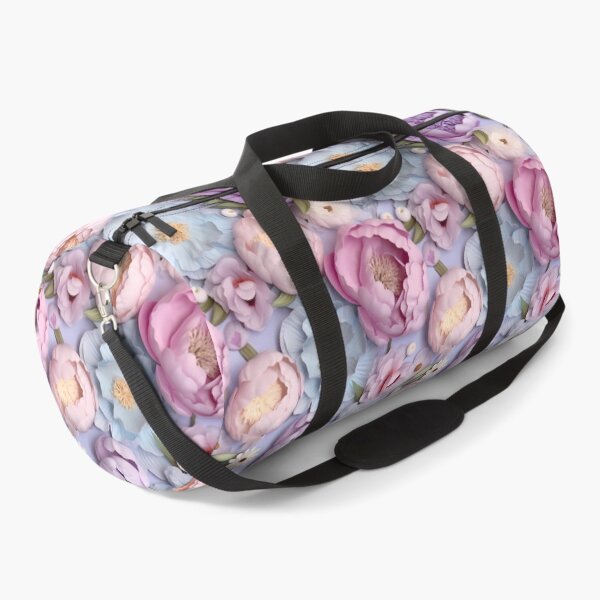 Item preview, 3 D Flower Pattern in Pastel Violet, Pink and Blue. Peonies Design designed and sold by MargaretFasDes.