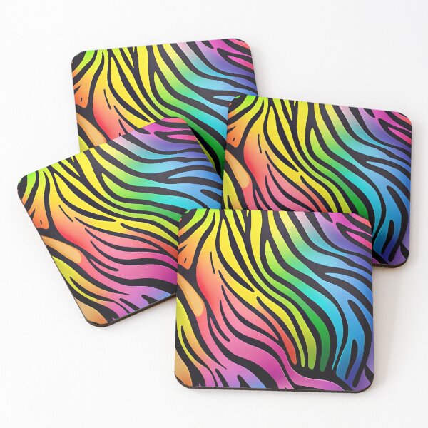Item preview, Abstract Rainbow Zebra Skin Pattern designed and sold by TheArtOfPat.