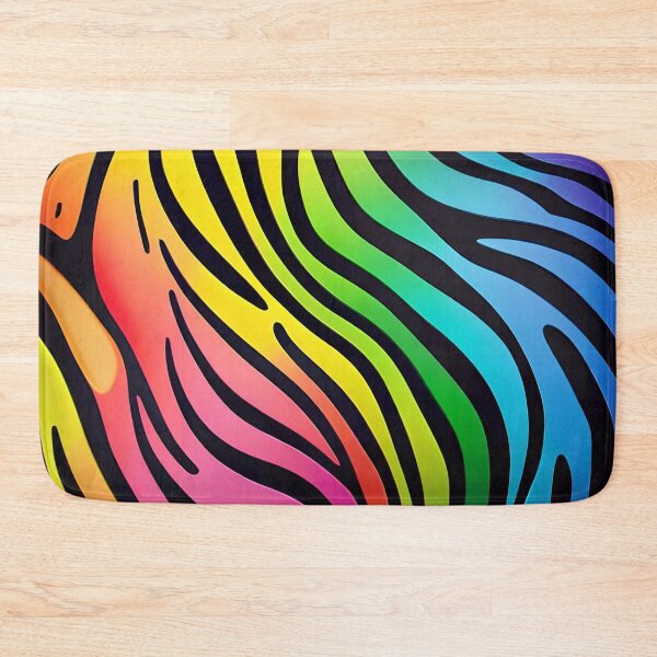 Item preview, Abstract Rainbow Zebra Skin Pattern designed and sold by TheArtOfPat.