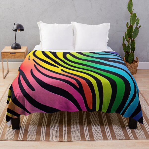 Item preview, Abstract Rainbow Zebra Skin Pattern designed and sold by TheArtOfPat.