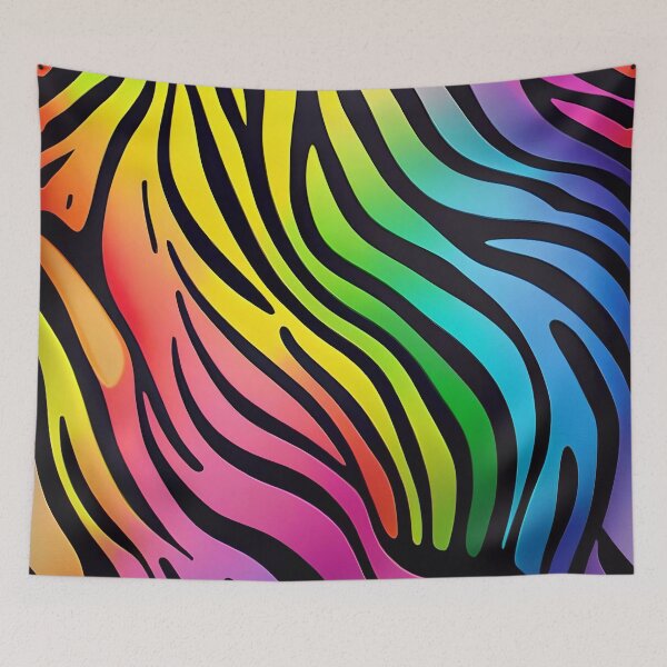 Item preview, Abstract Rainbow Zebra Skin Pattern designed and sold by TheArtOfPat.