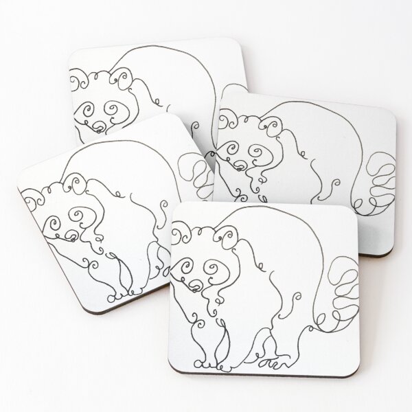Item preview, Front Facing Curvy Racoon designed and sold by Purpleartichoke.