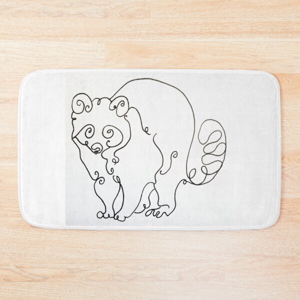 Item preview, Front Facing Curvy Racoon designed and sold by Purpleartichoke.
