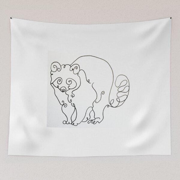 Item preview, Front Facing Curvy Racoon designed and sold by Purpleartichoke.