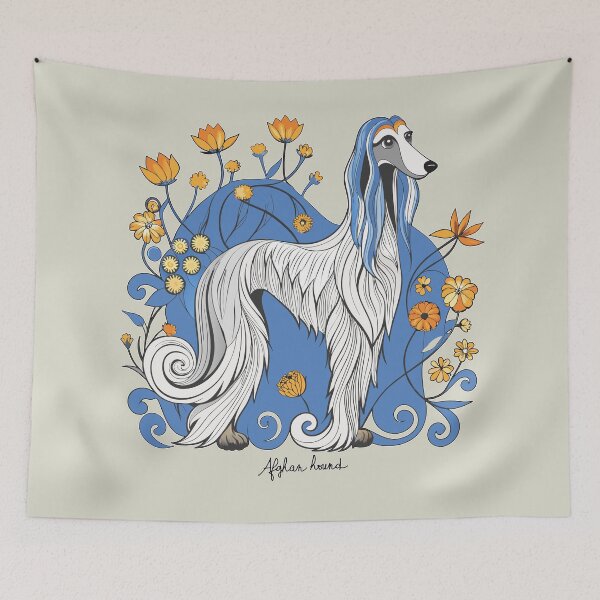 Item preview, A handsome Afghan hound designed and sold by Mustela erminea.