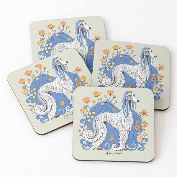 Item preview, A handsome Afghan hound designed and sold by Mustela erminea.