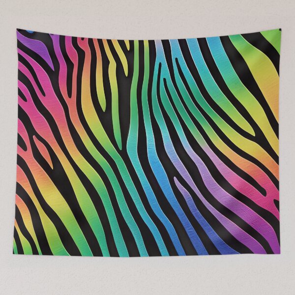 Item preview, Abstract Rainbow Zebra Skin Pattern designed and sold by TheArtOfPat.