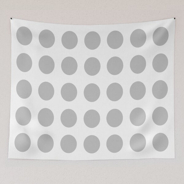 Artikelvorschau, Silbergrau und weiß symmetrische POLKA DOTS entworfen und verkauft von RachelMacht.