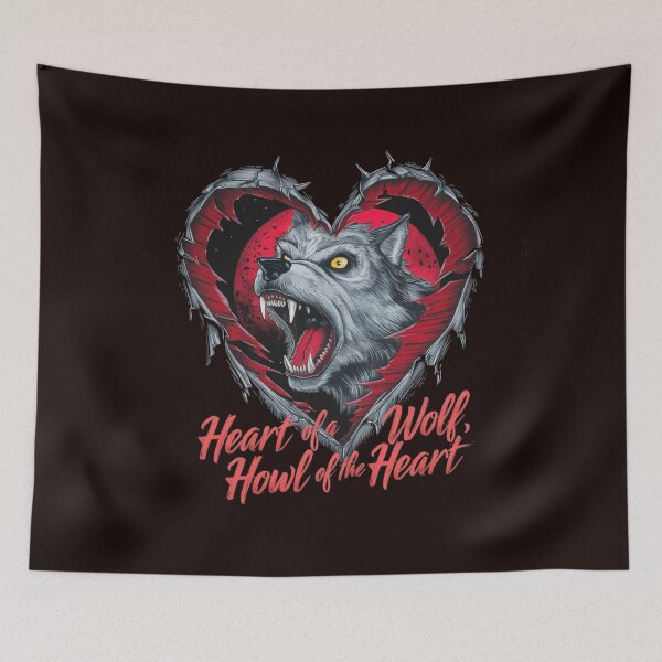 Item preview, Heart of a Wolf, Howl of the Heart. designed and sold by HOMEDESIGNPRINT.